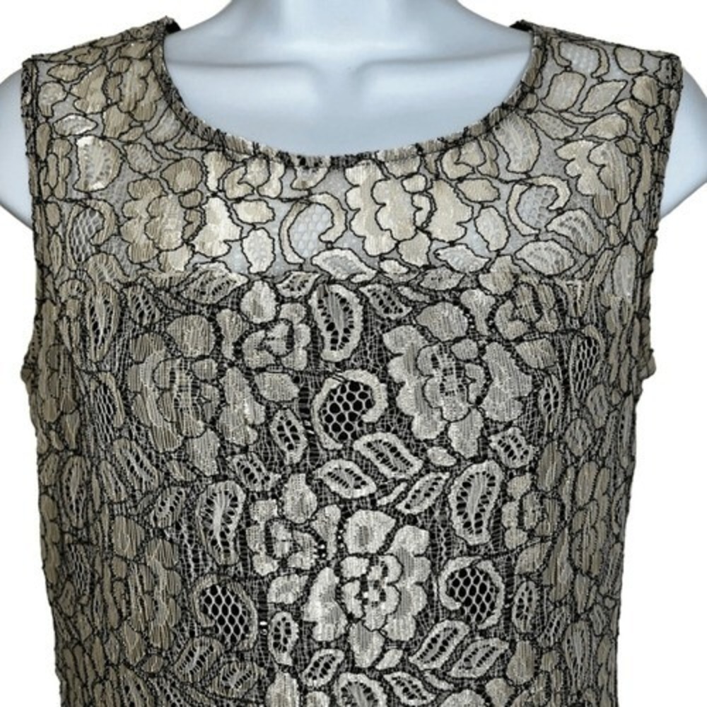THE LIMITED Gorgeous Black With Champagne Brocade Lace Overlay NWOT Size‎ Small - Picture 3 of 9